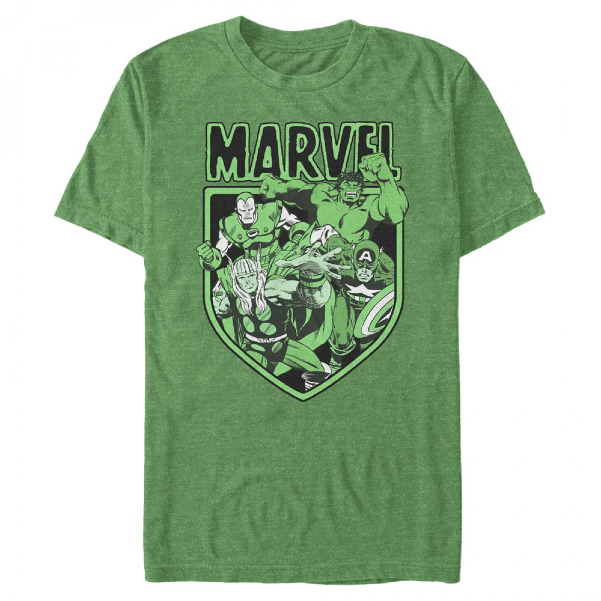 Avengers Marvel Heroes Green T-Shirt